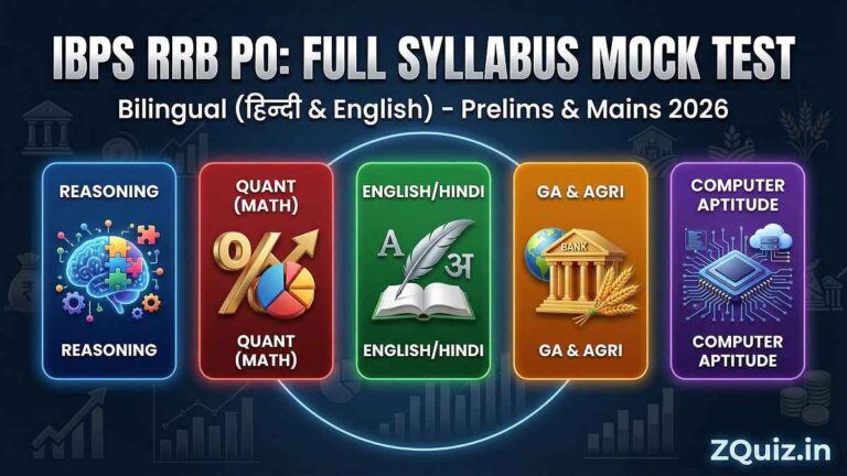 IBPS RRB PO Syllabus Wise MCQs Bilingual - Reasoning Quant English Hindi GA Agri Computer