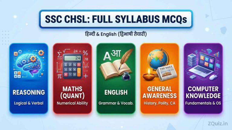 SSC CHSL Full Syllabus Practice Set in Hindi and English - Reasoning Maths GK English and Computer