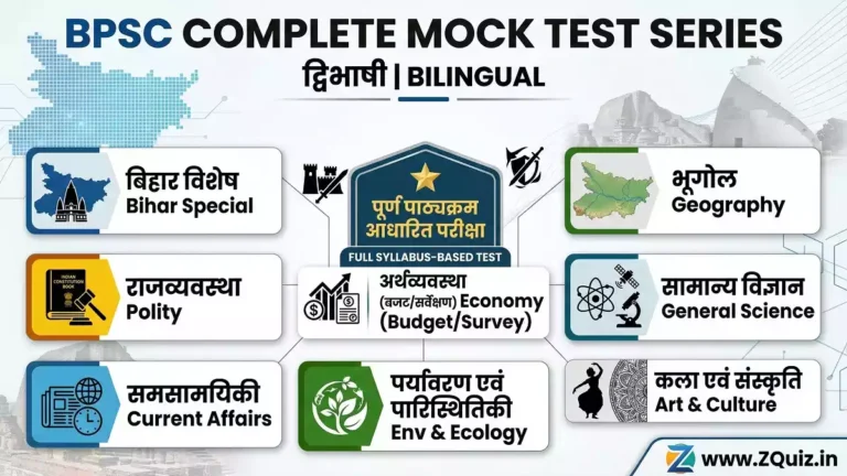 Bihar PSC GK GS Quiz, BPSC Full Mock Test