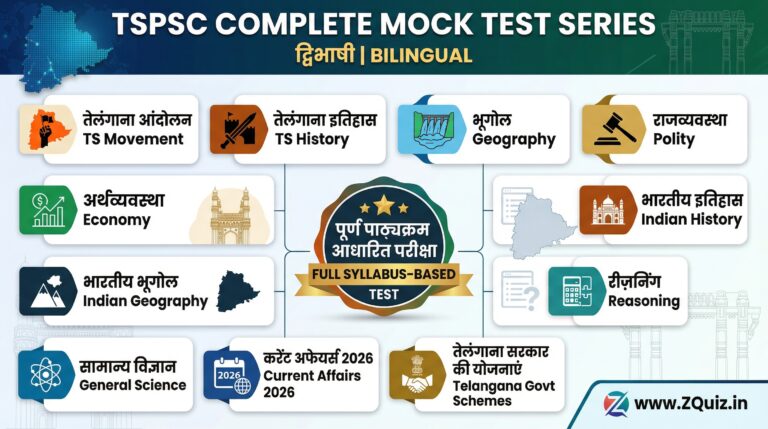 Telangana TSPSC Quiz, TSPSC Full Mock Test